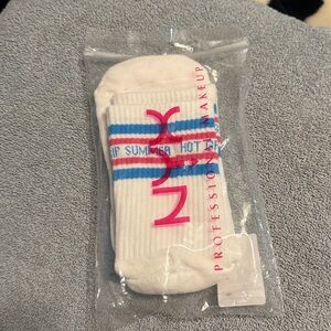 NYX White Socks with Blue and Pink Accents